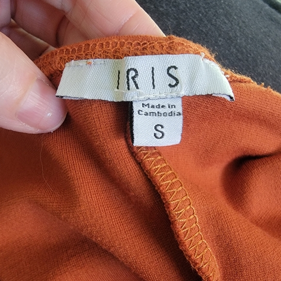 Spaghetti strap dress in small.. burnt orange.  Made by Iris - Picture 5 of 8